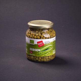 green Erbsen fein