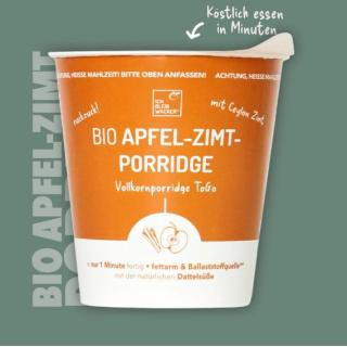 Apfel-Zimt-Porridge Bio