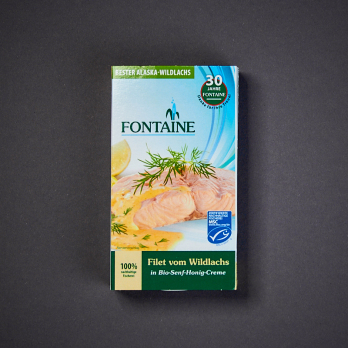 Wildlachsfilet in Senf-Honig Creme