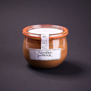 Rindergulasch im Glas