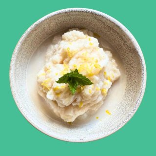 Kohlrabi-Zitronen-Eis (mit gefrorenem Kohlrabi)