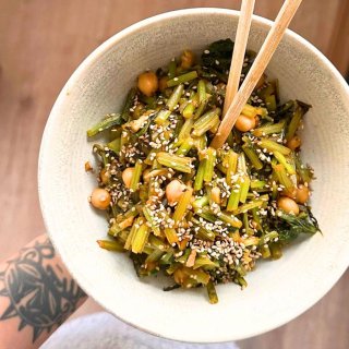 Rübstiel – Pfanne mit Kichererbsen