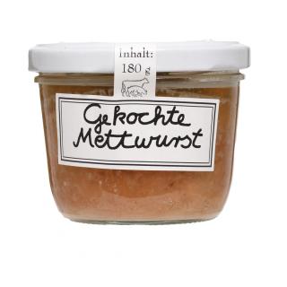Gekochte Mettwurst im Glas