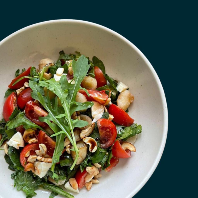 Cocktailstrauchtomaten-Salat mit Gnocchi