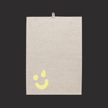 Geschirrtuch Leinen Natur - gelb