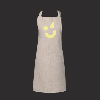 Schürze Leinen Natur - gelb