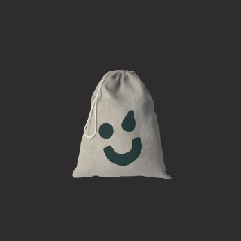 Brotbeutel Leinen Natur - grün