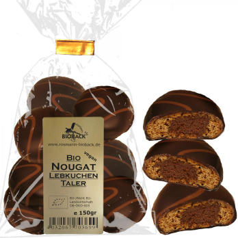 Nougat Lebkuchen Taler, vegan