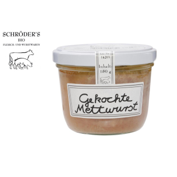 Gekochte Mettwurst im Glas