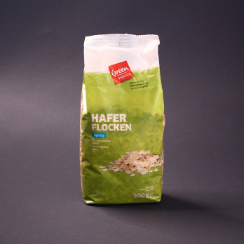 green Haferflocken kernig